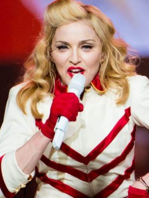 PHILADELPHIA, PA - AUGUST 28: Madonna performs at the MDNA North America Tour Opener at the Wells Fargo Center August 28, 2012 in Philadelphia, Pennsylvania. (Photo by Jeff Fusco/Getty Images)