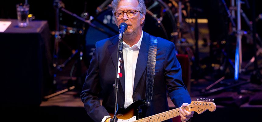 Mandatory Credit: Photo by Andrew Fosker/REX/Shutterstock (4914648au)
Eric Clapton
Beefy's Big Bash, Charity Fundraiser, Wormsley Estate, Buckinghamshire, Britain - 25 Jul 2015
Eric Clapton performs in the Wormsley Opera Pavilion for Sir Ian Botham - Beefy's 60th Birthday Bash